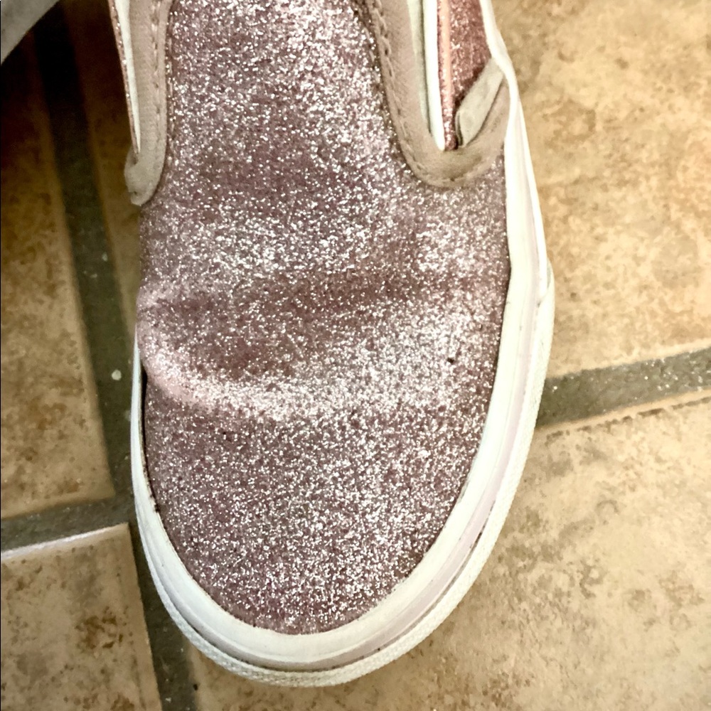 Glittery Pink Vans Shoes - Picture 5 of 10